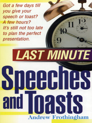 cover image of Last Minute Speeches and Toasts